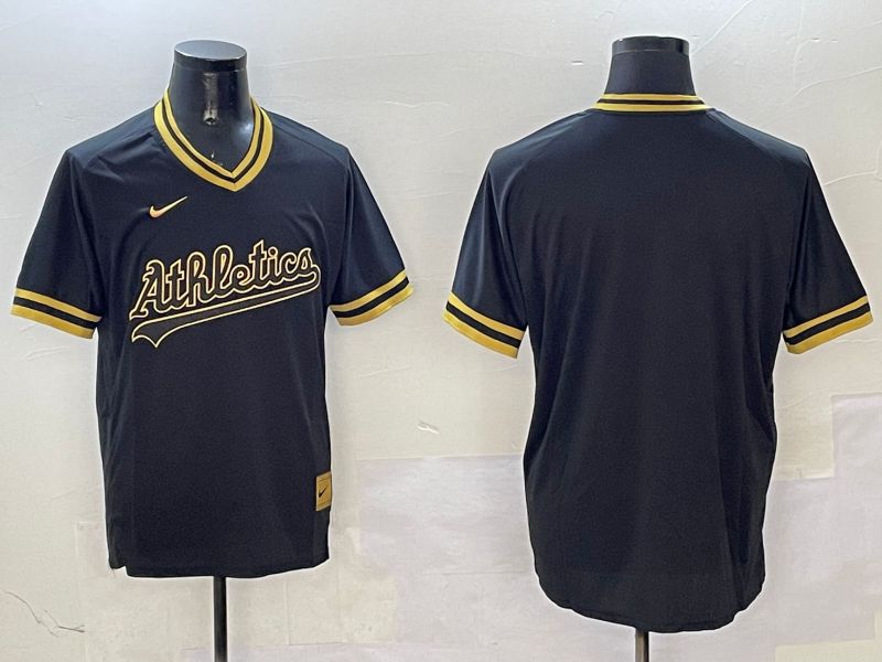 Men Oakland Athletics Blank Black Gold Game 2025 Nike MLB Jersey style 3->arizona diamondback->MLB Jersey